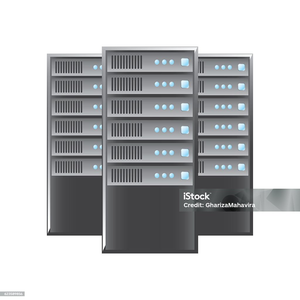 Illustration Of Network Server Stock Illustration - Download Image Now ...