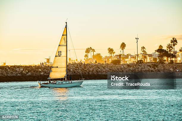 Orange County Coastline Stock Photo - Download Image Now - California, Nautical Vessel, Newport Beach - California