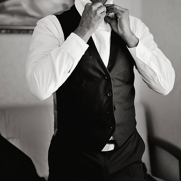 istock Indian groom getting ready on morning wedding 623591310