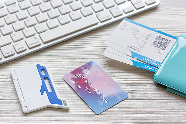 istock credit card on keyboard - buy tickets online 623591824