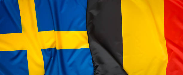 istock National flag - Sweden and Belgium 623593572