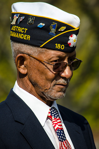 Belmont, North Carolina, USA - November 11, 2016: United States Veterans of foreign wars were honored at a Veteran’s Day ceremony in Belmont, North Carolina to those who served and currently serve in the armed forces. The ceremony was proud to honor Veteran’s from World War II, The Korean War, The Vietnam War and those who serve and have served in the Middle East and Afghanistan.
