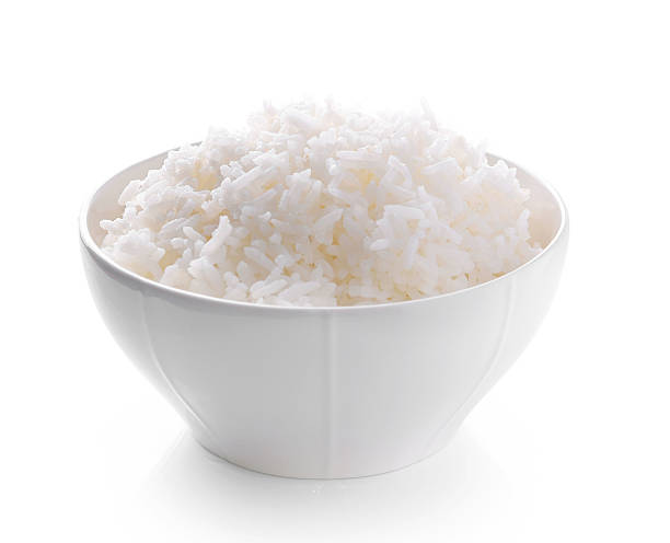 istock bowl full of rice on white Background 623597428