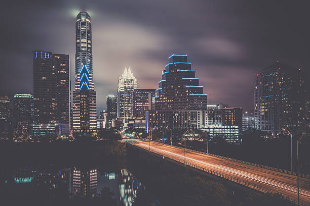 istock Austin Texas Downtown Skyscrapers Skyline Panorama Cityscape at Night 623597788
