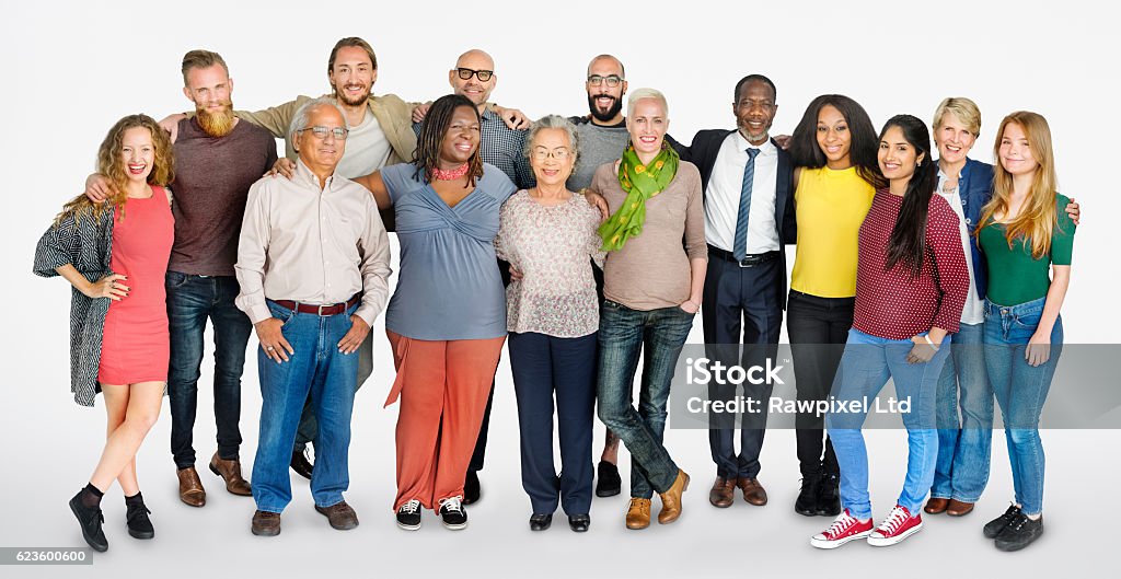 Diversas Grupo de personas concepto comunitario de la Unión - Foto de stock de Grupo multiétnico libre de derechos