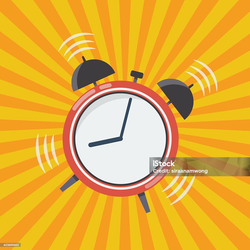 Wake up time Wake up time. Alarm clock vector illustration Alarm Clock stock vector