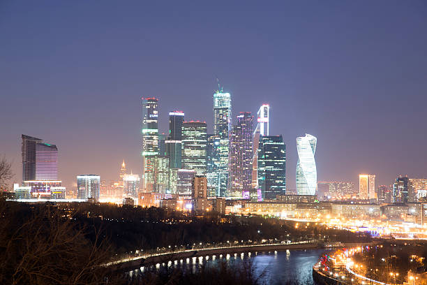 istock Moscow International Business Center at night. 623603746