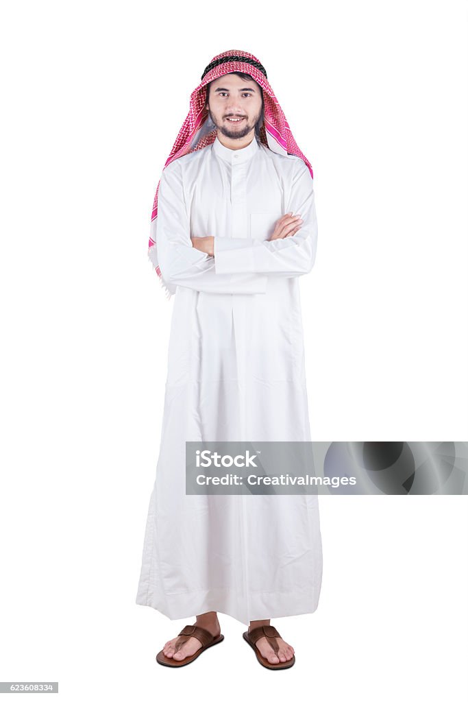 Arab Person Example Arabic Person Smiling And Standing In Studio Stock Photo - Download ...