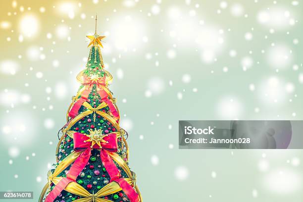 Christmas Tree And Decorations Stock Photo - Download Image Now - Christmas, Christmas Decoration, Christmas Tree