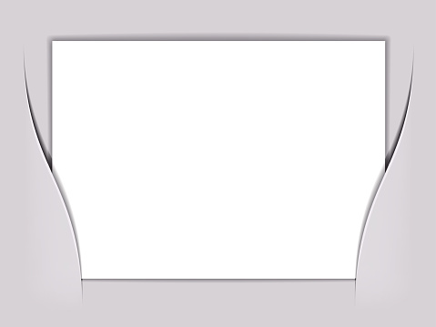 Blank White Rectangle Paper Stock Illustration - Download Image Now ...