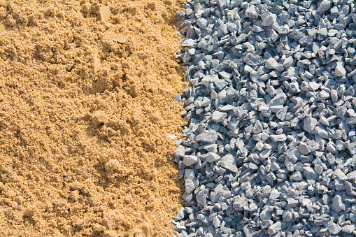 The sand heap construction.background texture Pattern of sand and rock.
