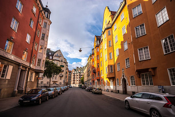 Residential district in Stockholm, Sweden