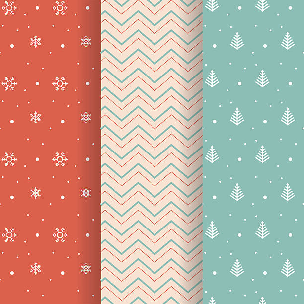 크리스마스 패턴 컬렉션 - pattern christmas paper seamless christmas stock illustrations
