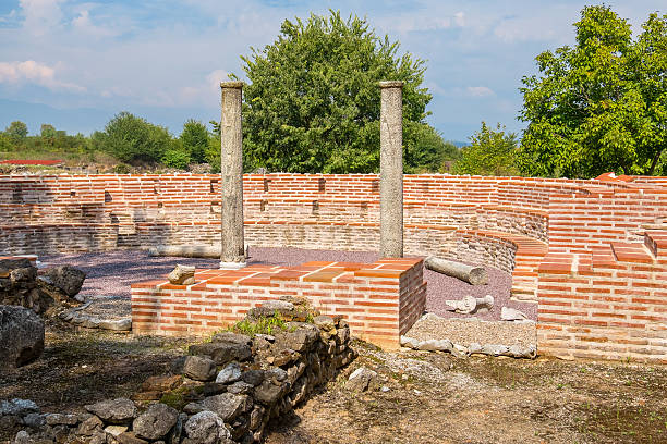 Odeum. Archaeological Park of Dion, Greece The Odeum of the Great Thermae at the Archaeological Park of Dion. Pieria, Macedonia, Greece katerini greece photos stock pictures, royalty-free photos & images