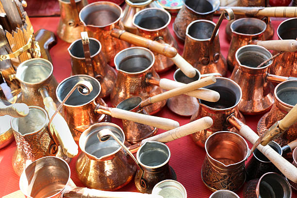 istock Selling old metal  cookware in bazaar 623623186