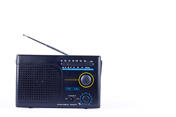 istock black vintage retro style AM, FM portable radio transistor receiver 623623376