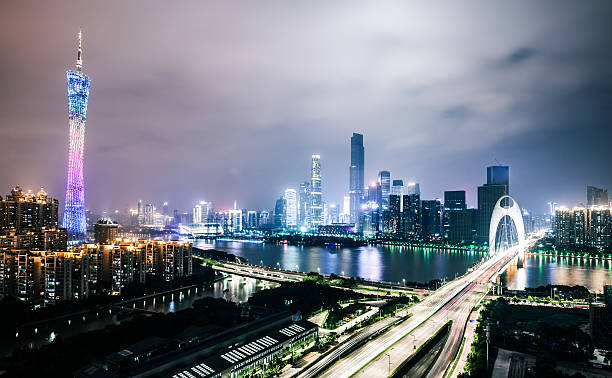 istock Magic urban night at guangzhou 623664402
