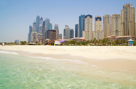 Dubai buiding and beach