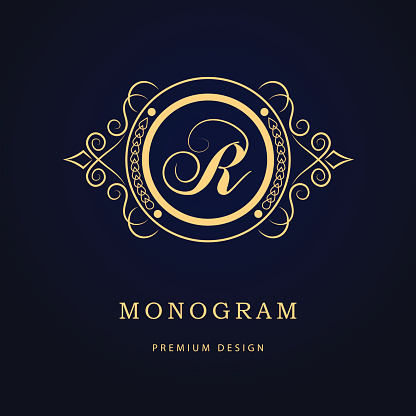 Monogram R Style Monogram Design Graceful Template Elegant Business Emblem Letter R ...