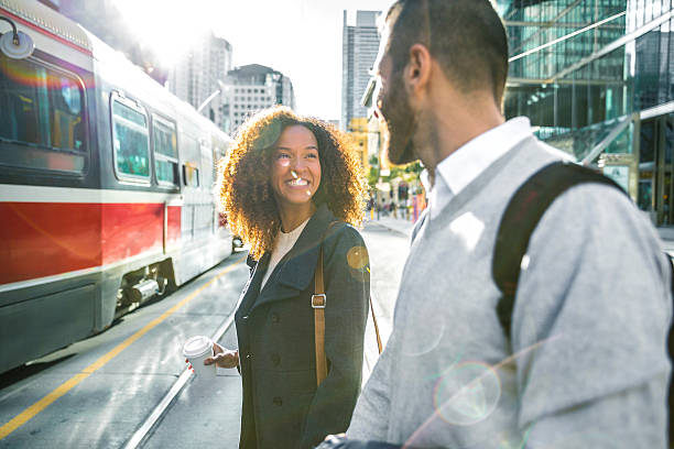 istock People meetup in downtown going to work in the morning 623678134