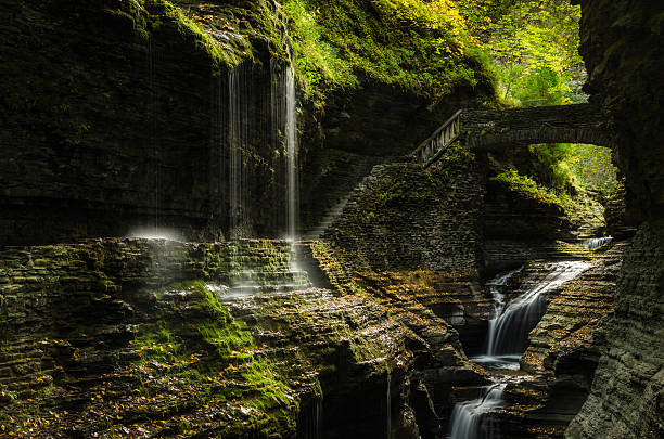 istock Beautful Rainbow Falls in Autumn 623679174