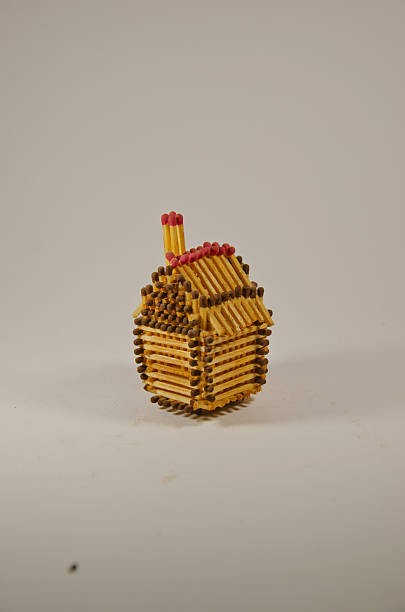 istock Model of the house made with matches 623679540