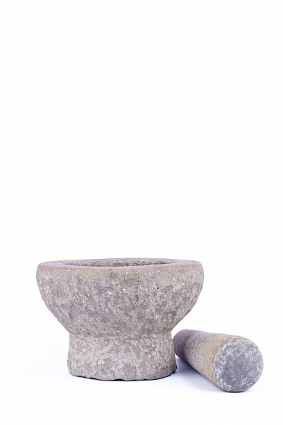 istock granite stone mortar and pestle are Thai cooking tool 623685972