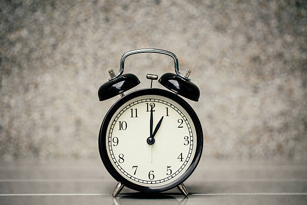 istock retro vintage clock at 1 o'clock 623686160