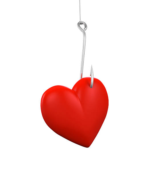 istock Heart Shaped on the Fishing Hook 623687966
