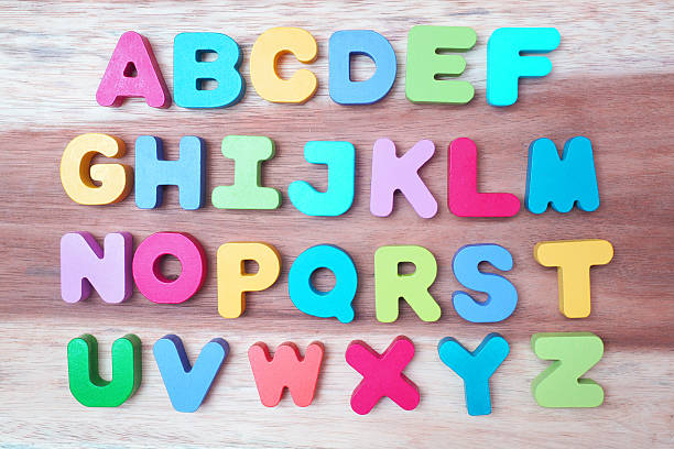 istock Top view colorful wooden letters A-Z 623688884