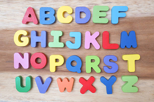istock Top view colorful wooden letters A-Z 623688976