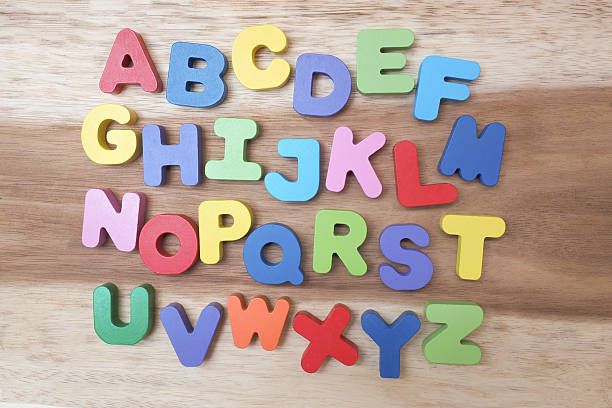 istock Top view colorful wooden letters A-Z sequentially 623689320
