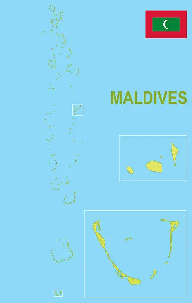 Vector illustration of Maldives