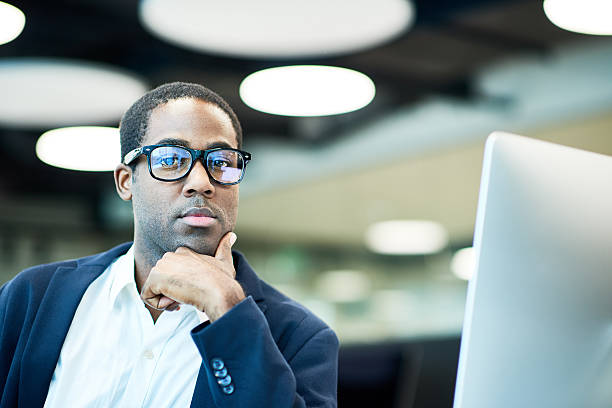 istock Thoughtful African American businessman posing 623692380