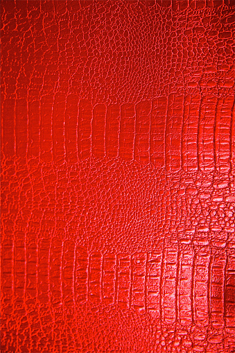rojo Cocodrilo Alien Skin Dinosaurio Reptil Cuero Textura Patrón Fondo photo
