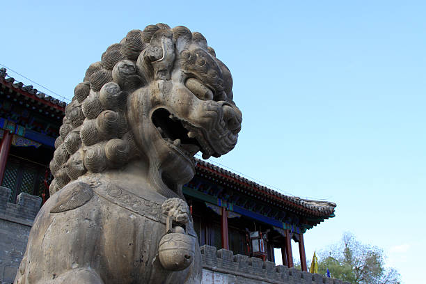 istock Stone lion, ancient Chinese traditional arts and crafts 623697776
