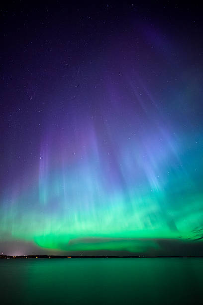 istock Northern lights over lake in finland 623698234