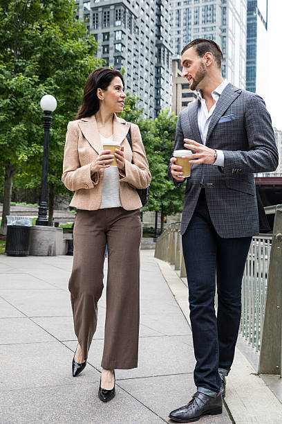 istock Business people walking in Downtown Chicago 623698888