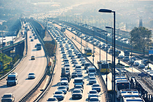 traffic jam in Istanbul stock photo