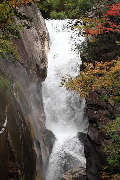istock Mitake Shosenkyo gorges and Senga fall with red autumn leaves 623702268
