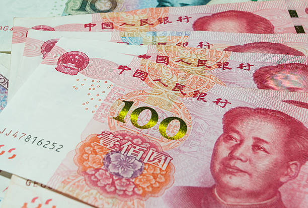 istock Money. China yuan banknote 623703596