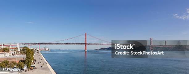 25 De Abril Bridge Spanning Over The Tagus River Lisbon Stock Photo - Download Image Now