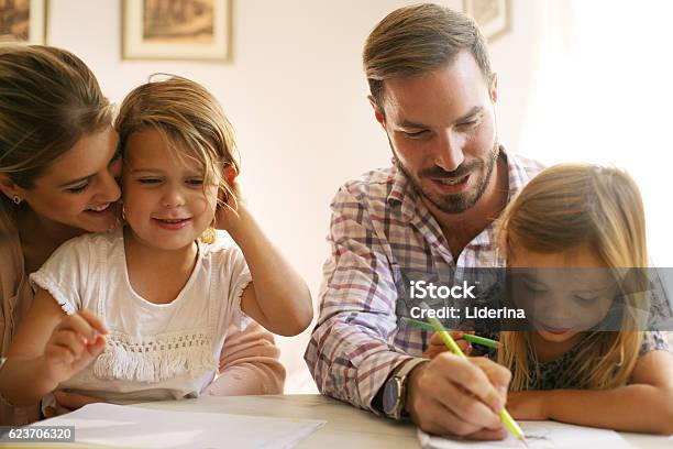 Cheerful Family Stock Photo - Download Image Now - Family, Togetherness, Father