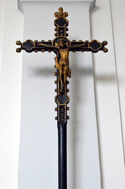 istock Cross of Christ wrought iron christ 623706910