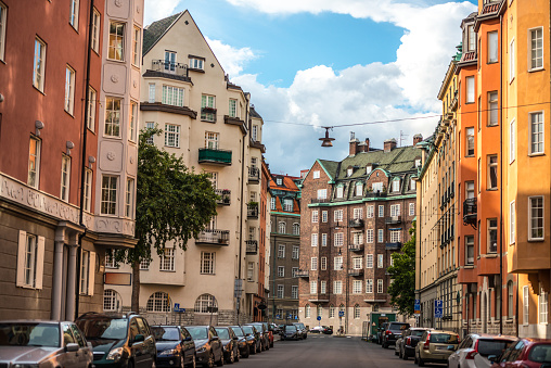 Residential district in Stockholm, Sweden