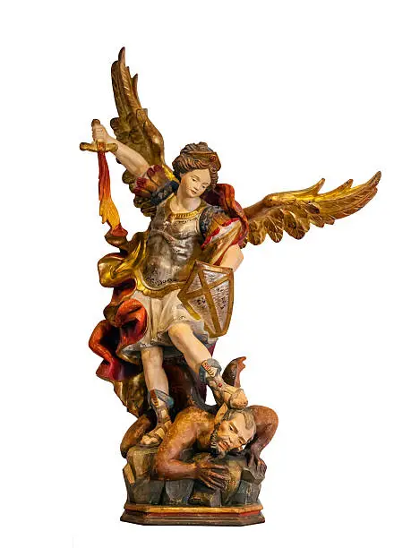 Photo of 18th century Saint Michael Archangel statue