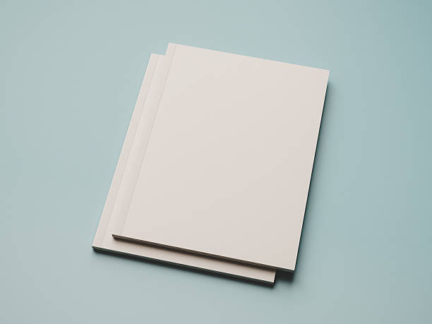 istock Blank magazine on orange background. 3D illustration 623710428