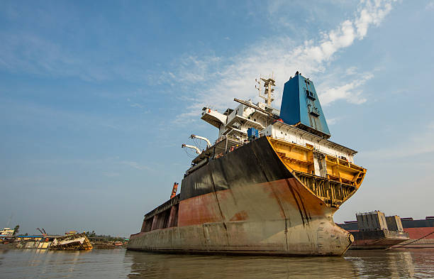 istock Partially broken ship in a yard in Chittagong, Bangladesh 623744632
