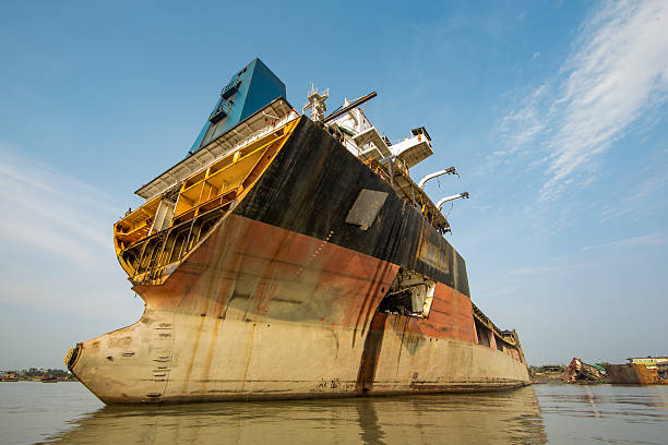 istock Partially broken ship in a yard in Chittagong, Bangladesh 623744638