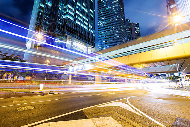istock Night traffic in Hong Kong 623746302